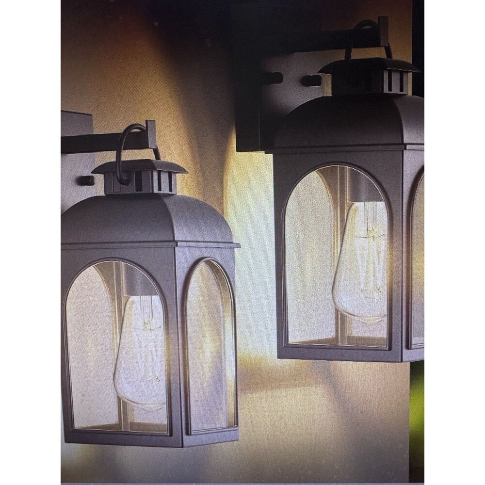 2 Pack Outdoor Wall Light, for Front Door Garage Patio Modern Porch loc:brs